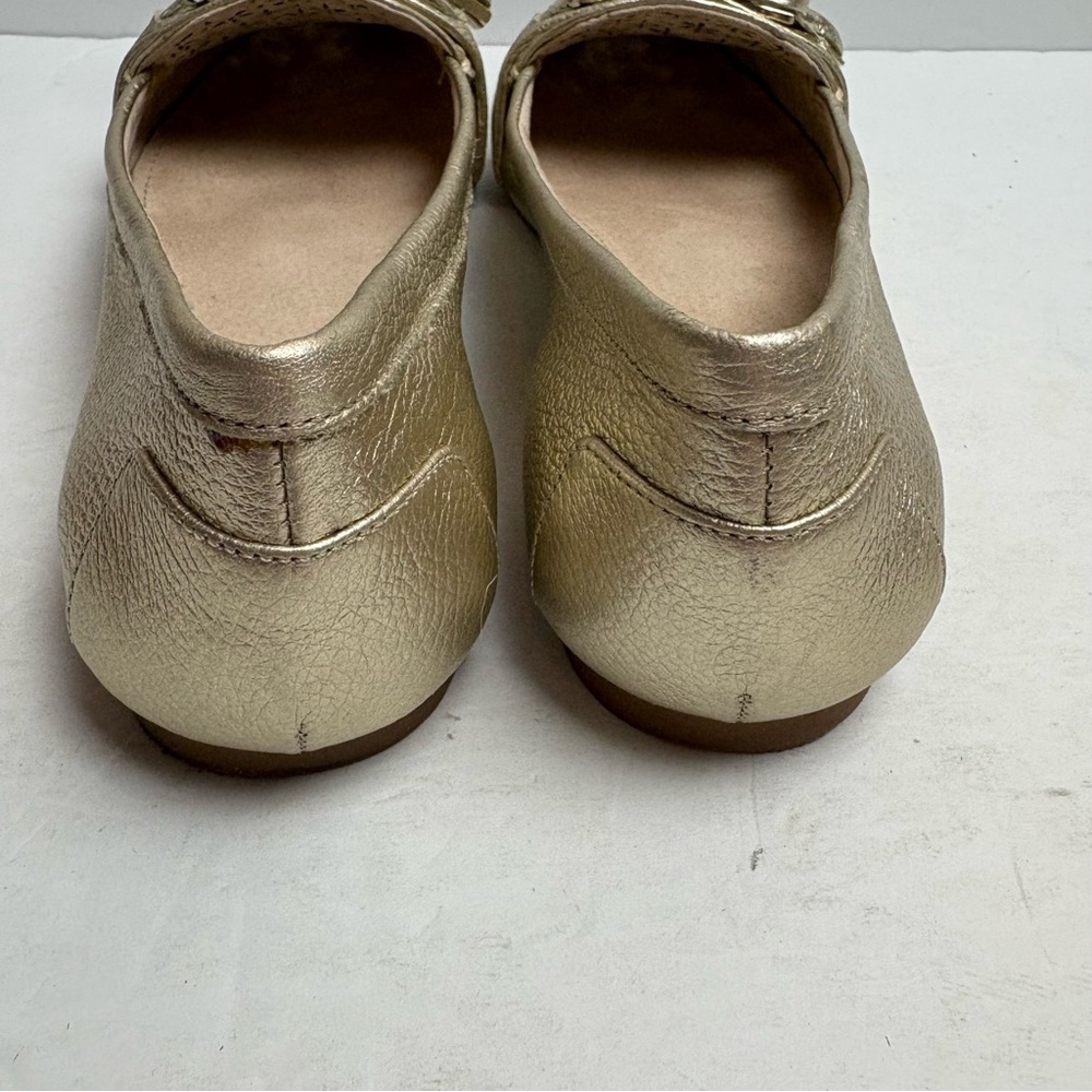 NWT Alex Marie Gold Courtney Totes Gold Moccasin Flats Women’s size 9.5 Leather - Picture 6 of 10